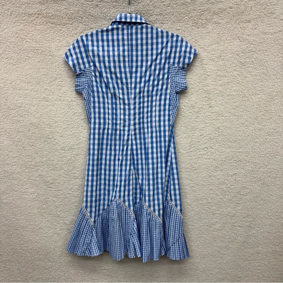 *Size 0 - THAKOON - Blue Gingham Mini Cotton Dress Rent the Runway RTR $395 msrp - Picture 5 of 13